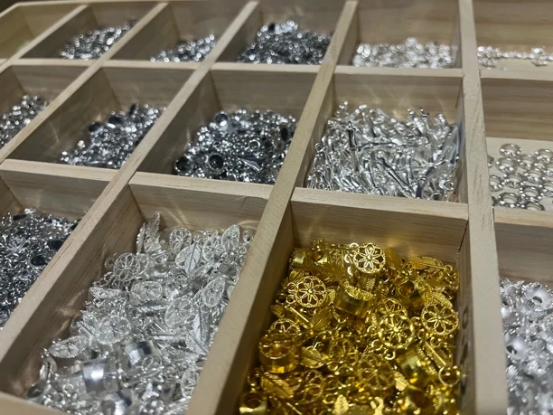 合金亮银花托隔珠隔片diy饰品配件手链手串手工串珠隔片材料
