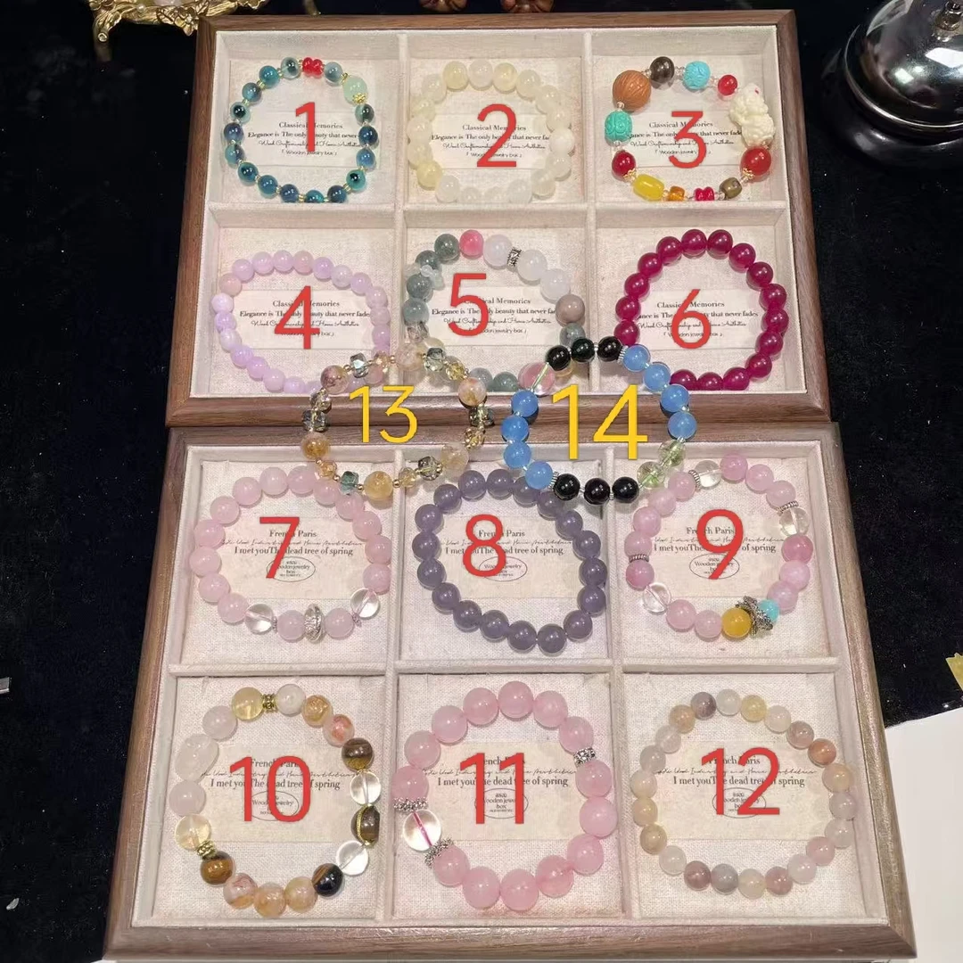 【团】玛瑙玉髓水晶手串拍一展示14条 【选10条】 款式确定 数量确定