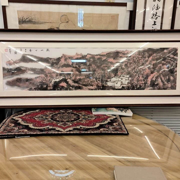 国画画作精品带框发4平尺