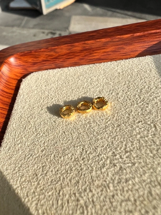 24k足金锤纹盘缠配件卡5多样发货
