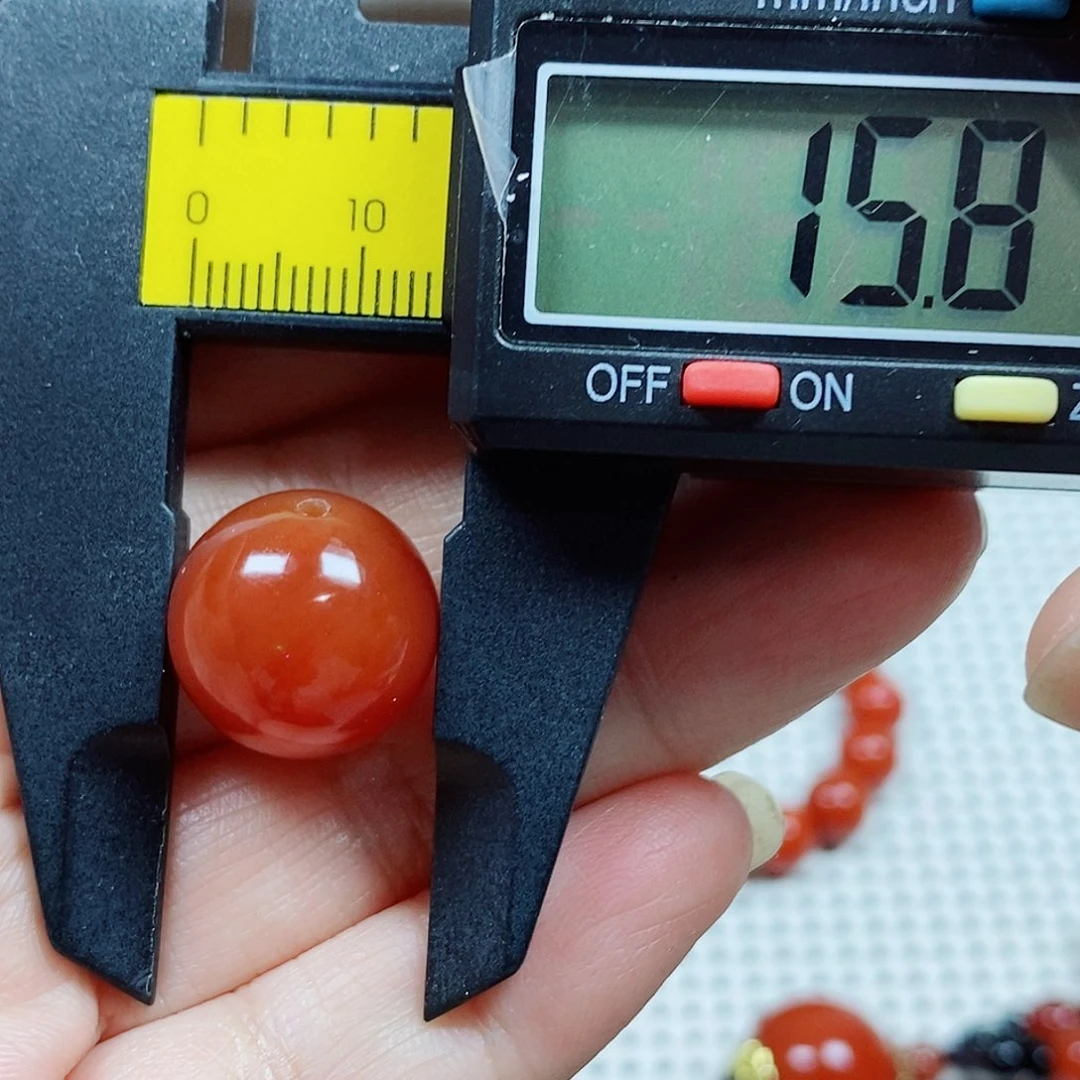 未镶嵌单珠南红玛瑙卡16