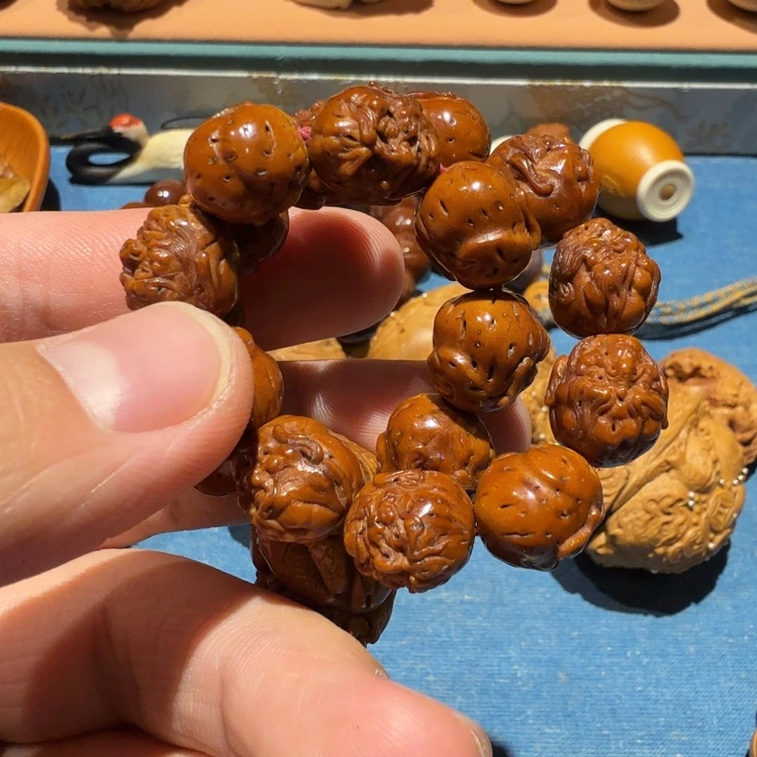 小***展橄榄核手串/手链核雕单籽