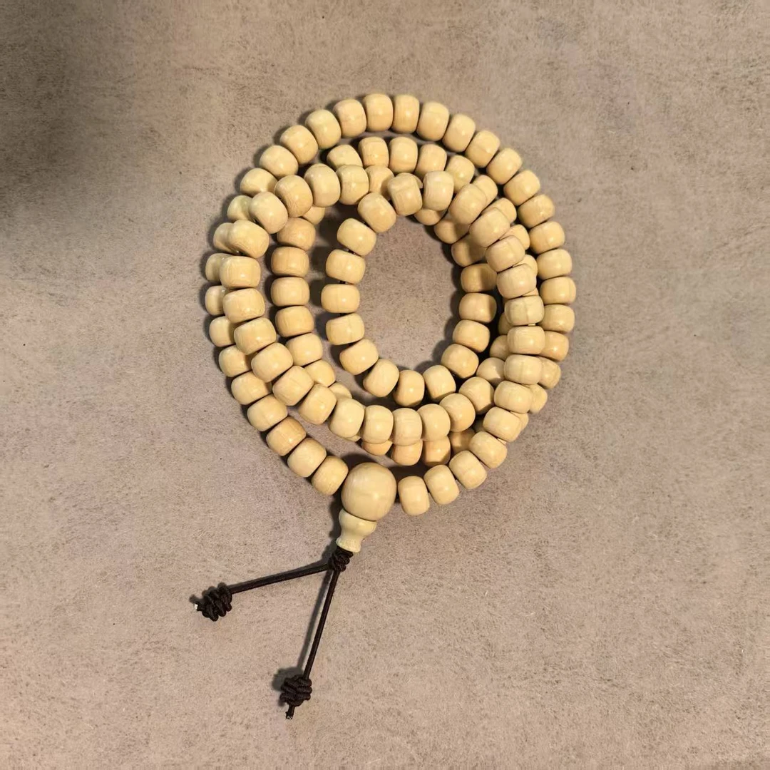 非金属木质手链 【六道木】文玩108长链斜挎链圆珠筒珠苹果珠藏筒