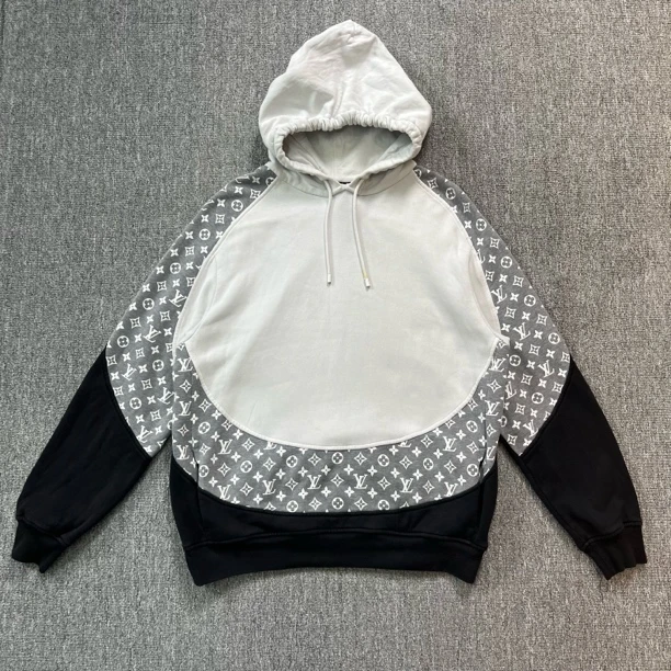 95新 LouisVuitton/路易威登 黑白圆周剪裁帽衫/XL码/95新/12340