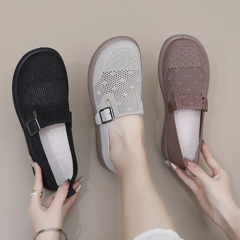 春夏新款老北京布鞋轻便时尚百搭休闲鞋单鞋耐磨防滑一脚蹬妈妈鞋