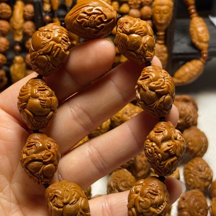 【闪购商品】橄榄核手串/手链八方财神1.7