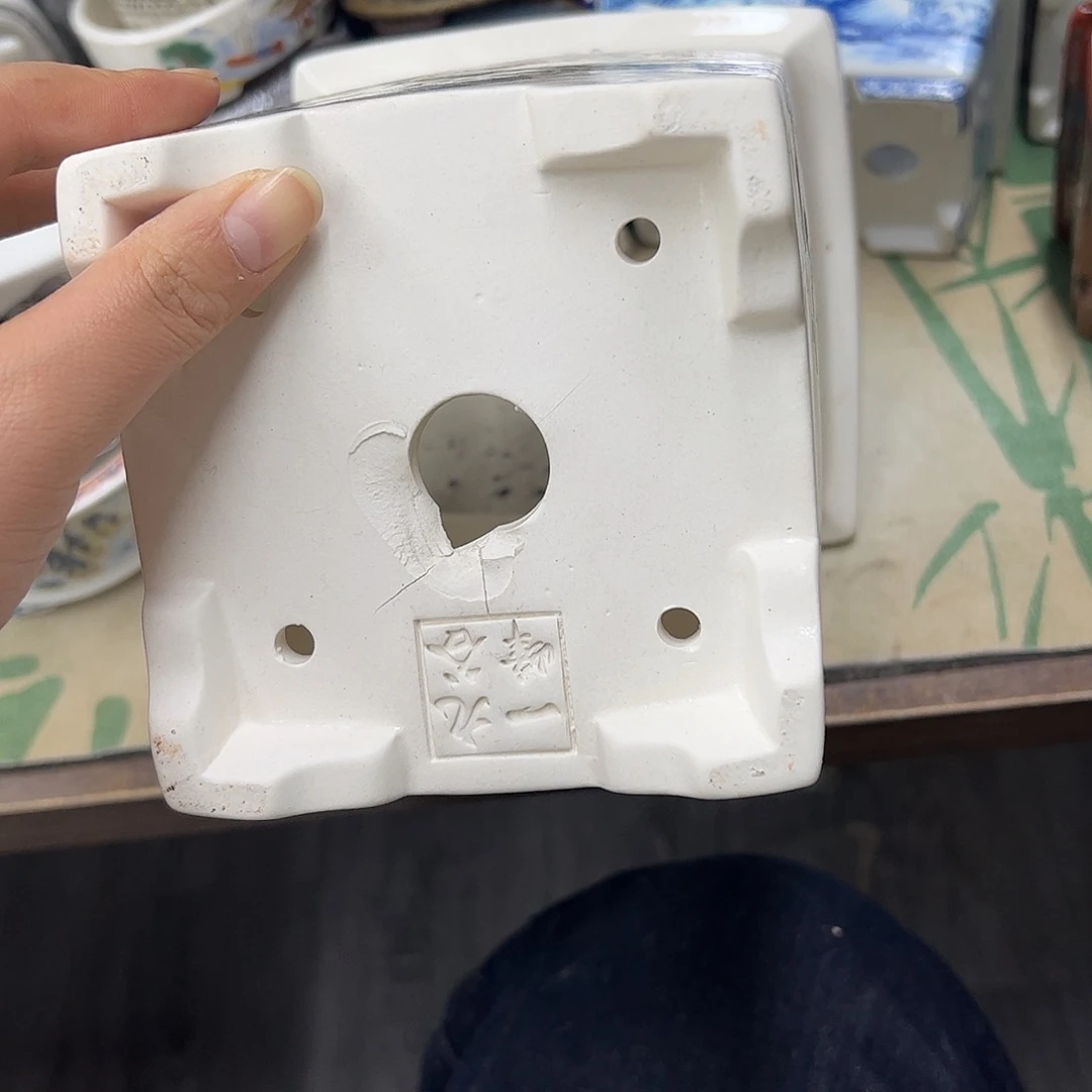 活***子花盆紫砂杂质底部坏掉了处理介意勿拍