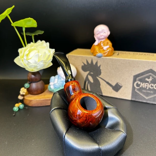 法国cc石楠木烟斗手工打造大气室空腔斗适合新手使用