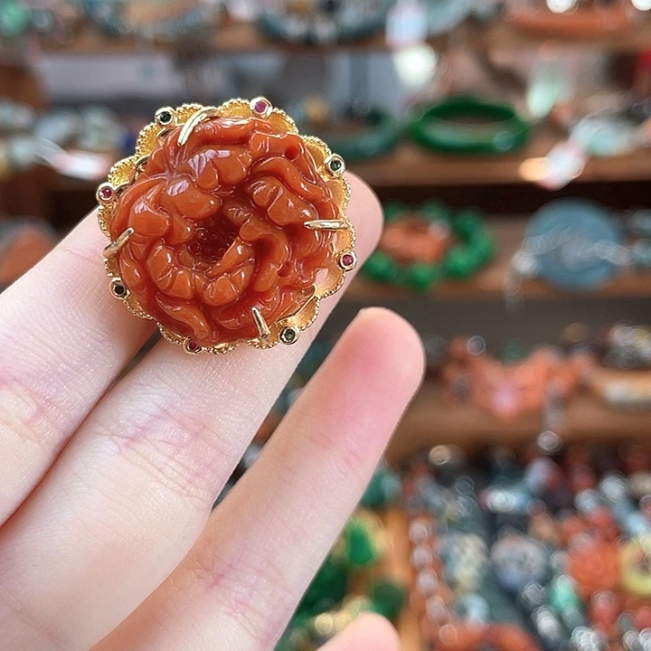 翡翠未镶嵌戒指饰品