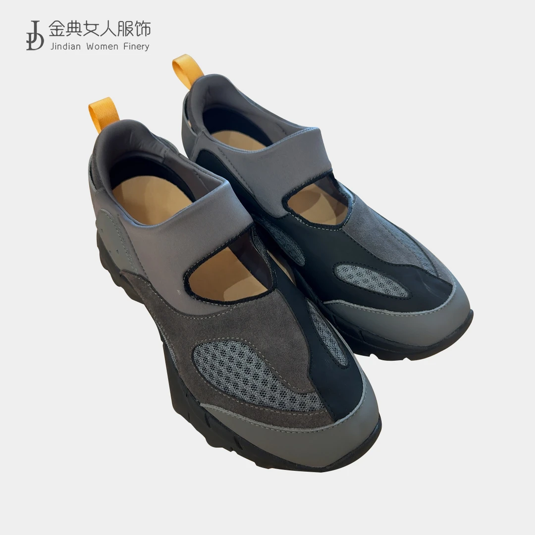 设计感一脚蹬厚底圆头女懒人鞋     中年妈妈百搭休闲时尚鞋03S-8