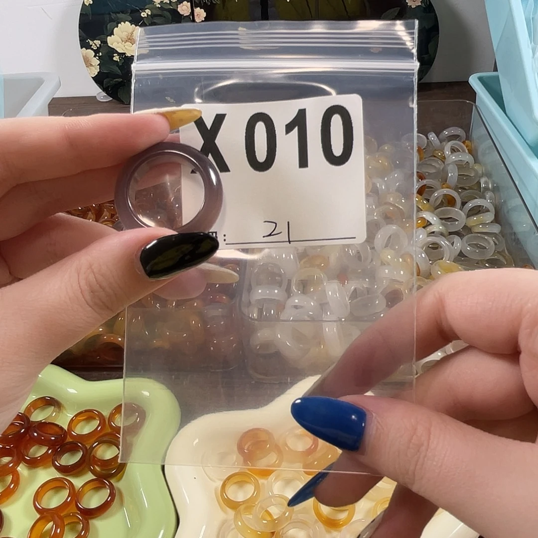 玛瑙/玉髓未镶嵌戒指010
