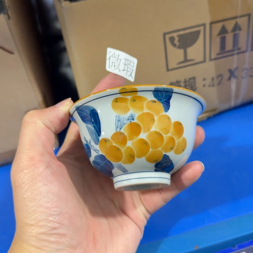 釉下手绘茶具微瑕