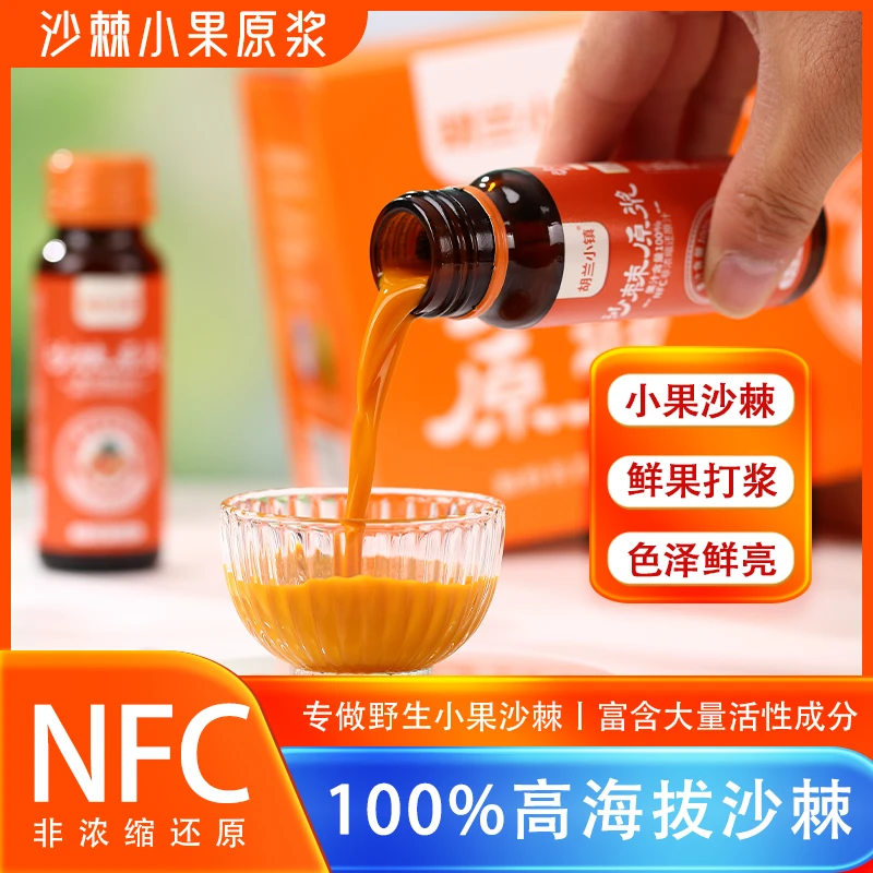 野生小果沙棘原浆50ml*10瓶夏日必备饮品