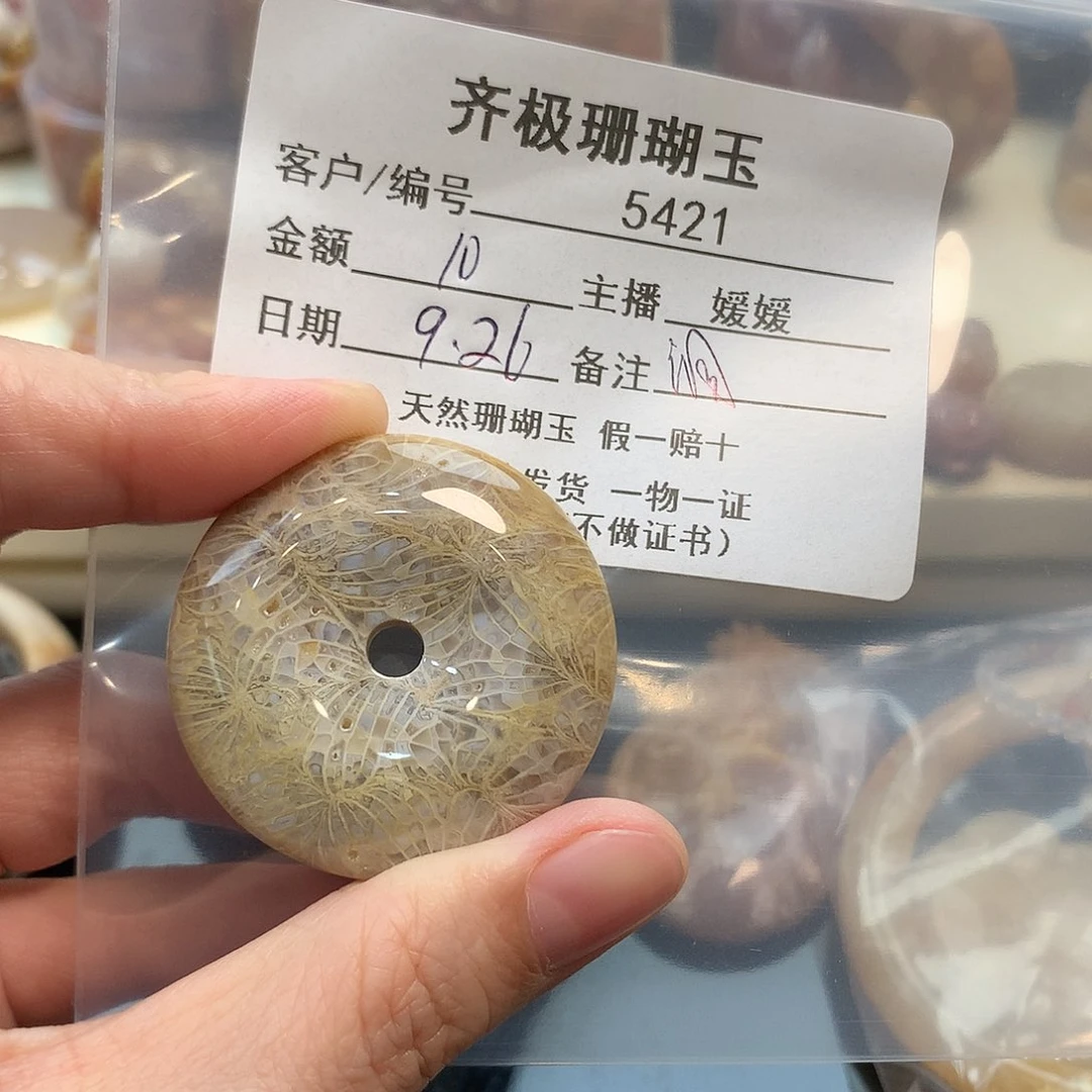 颈饰未镶嵌硅化珊瑚（珊瑚玉）?***?