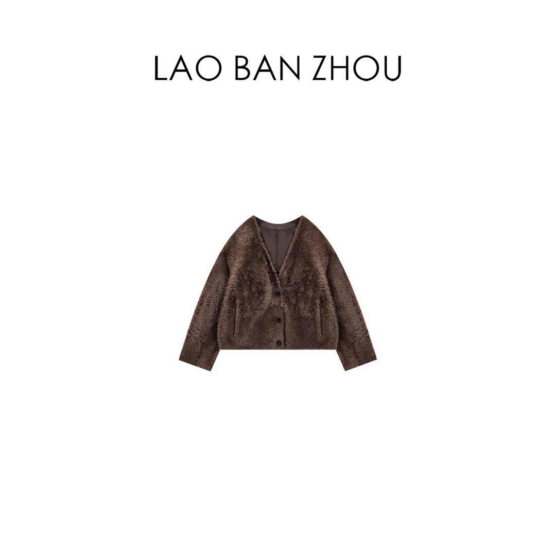 【老板周】重磅单品 冬季新品两面穿v领设计拉贡外套