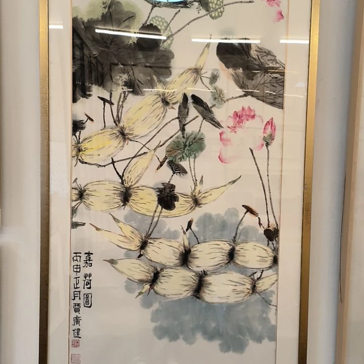 国画8.8平尺带框发作品