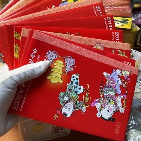 其他普通金属一轮生肖卡册12枚套装，，，，