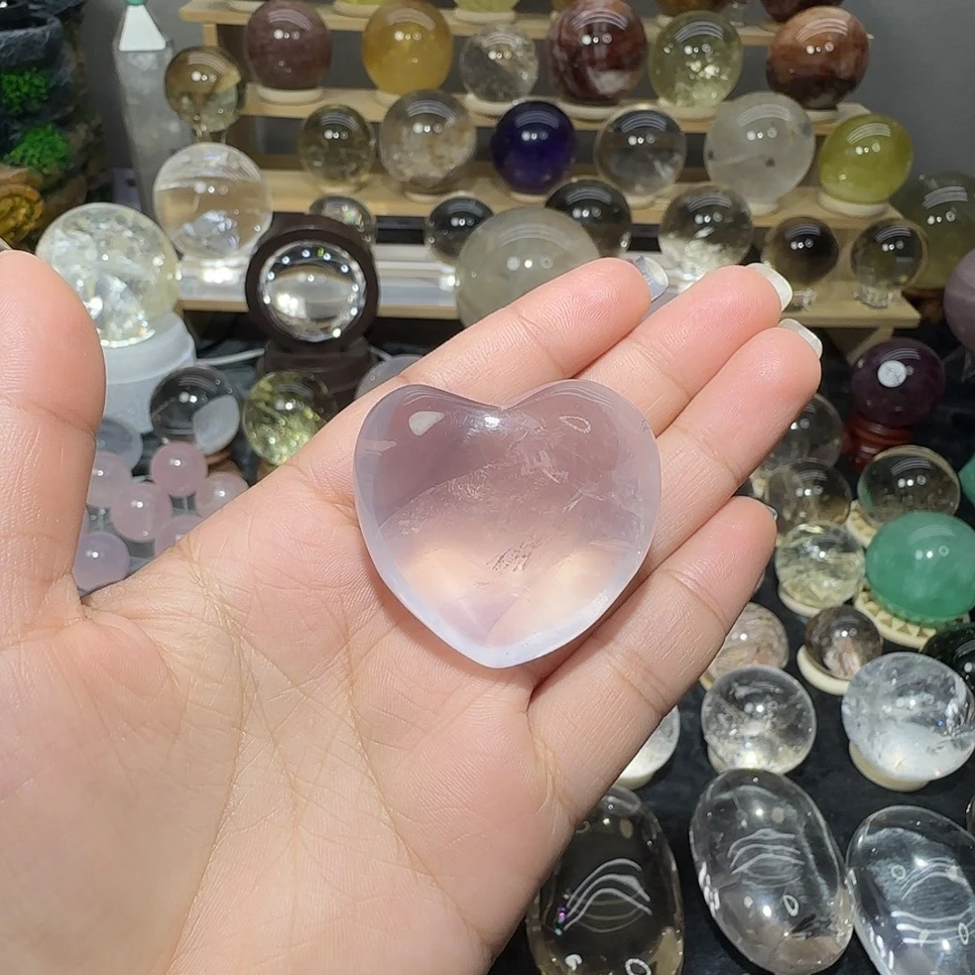 未镶嵌珠宝半成品水晶爱心