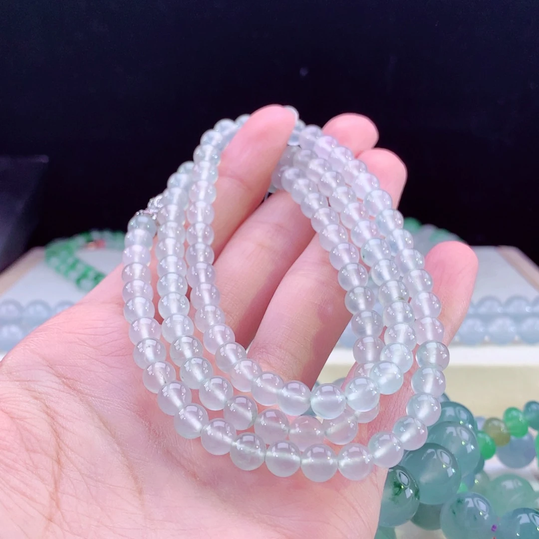 翡翠手链未镶嵌卡6mm