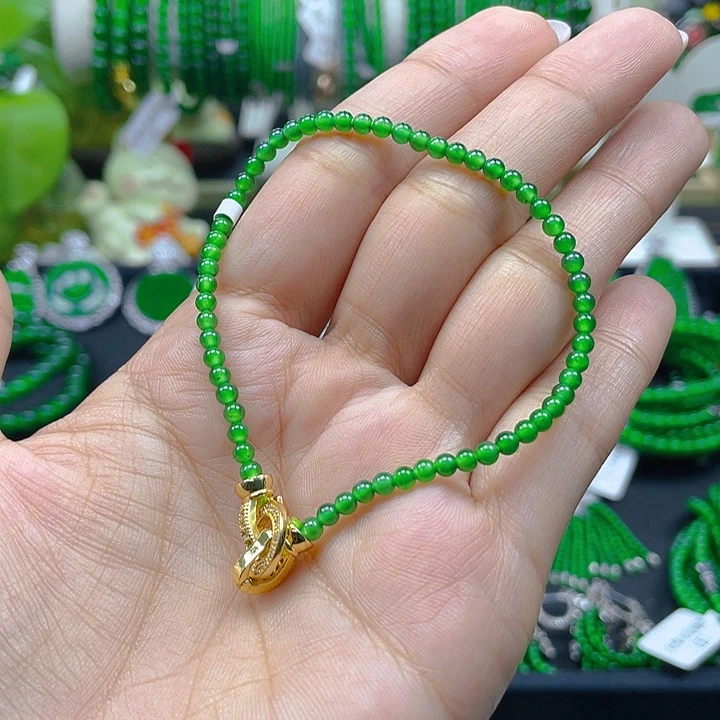 翡翠手链未镶嵌圆珠手链3