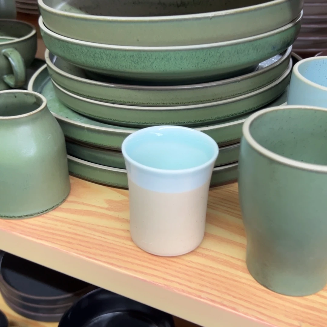 新骨瓷瑕疵慎拍 米兰双拼 磨砂手握杯