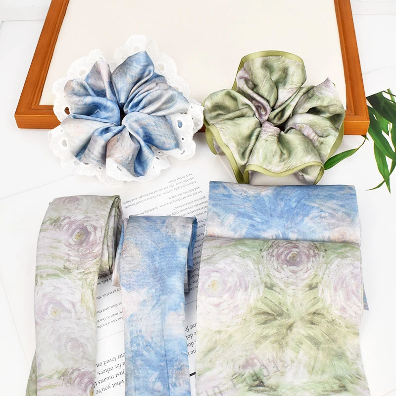 甜心宝贝花开富贵专属星空蓝色布筒子油画布条大肠圈diy材料配件