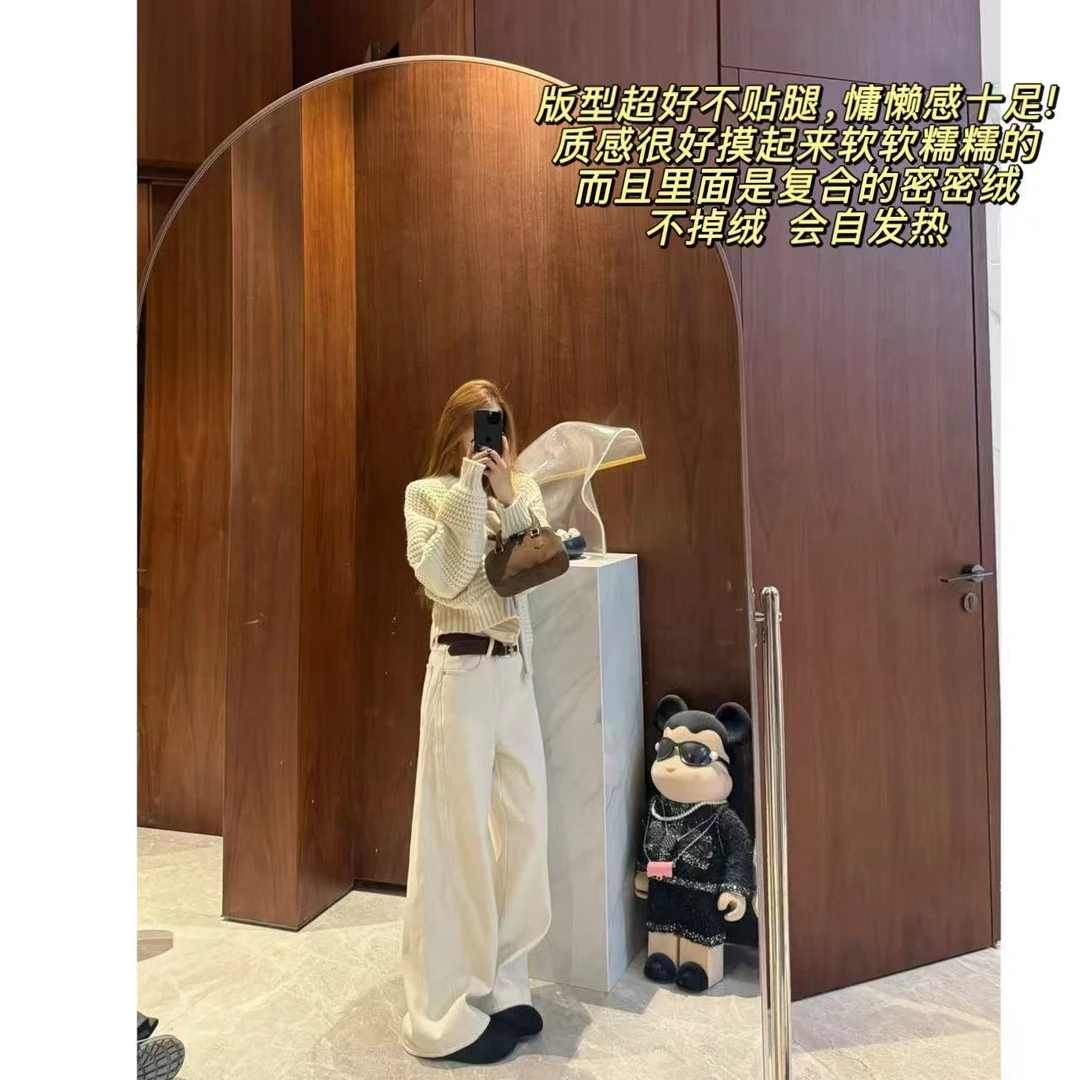 徐秋阳  高分牛仔  内里复合密密绒不掉绒自发热牛仔裤79010