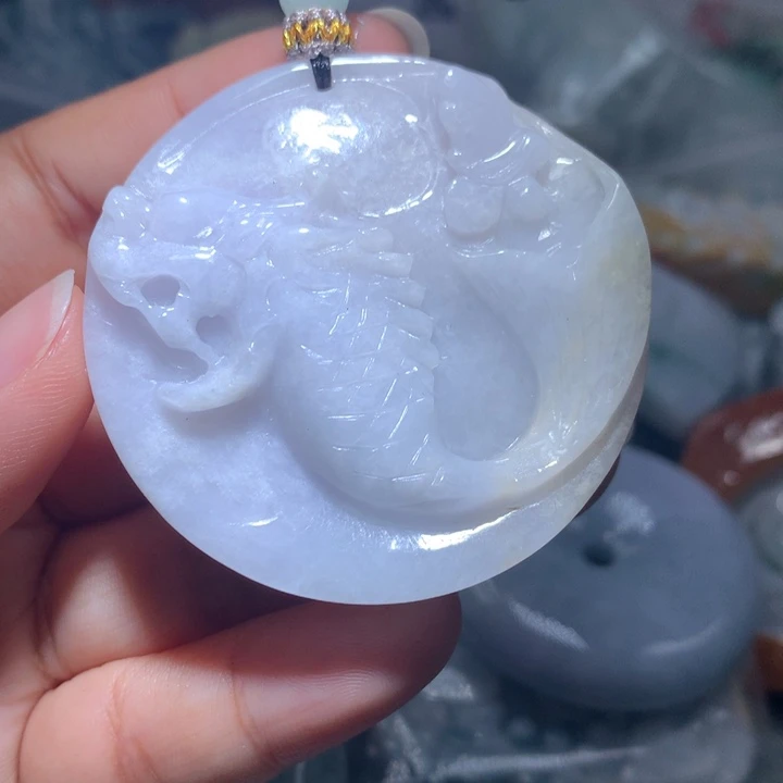 翡翠未镶嵌颈饰保真天然A货翡翠