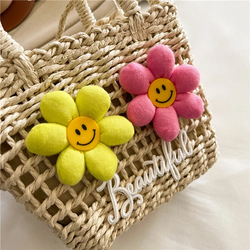 手提小包包女2025新款沙滩草编包夏季森系小清新编织斜挎包高级感