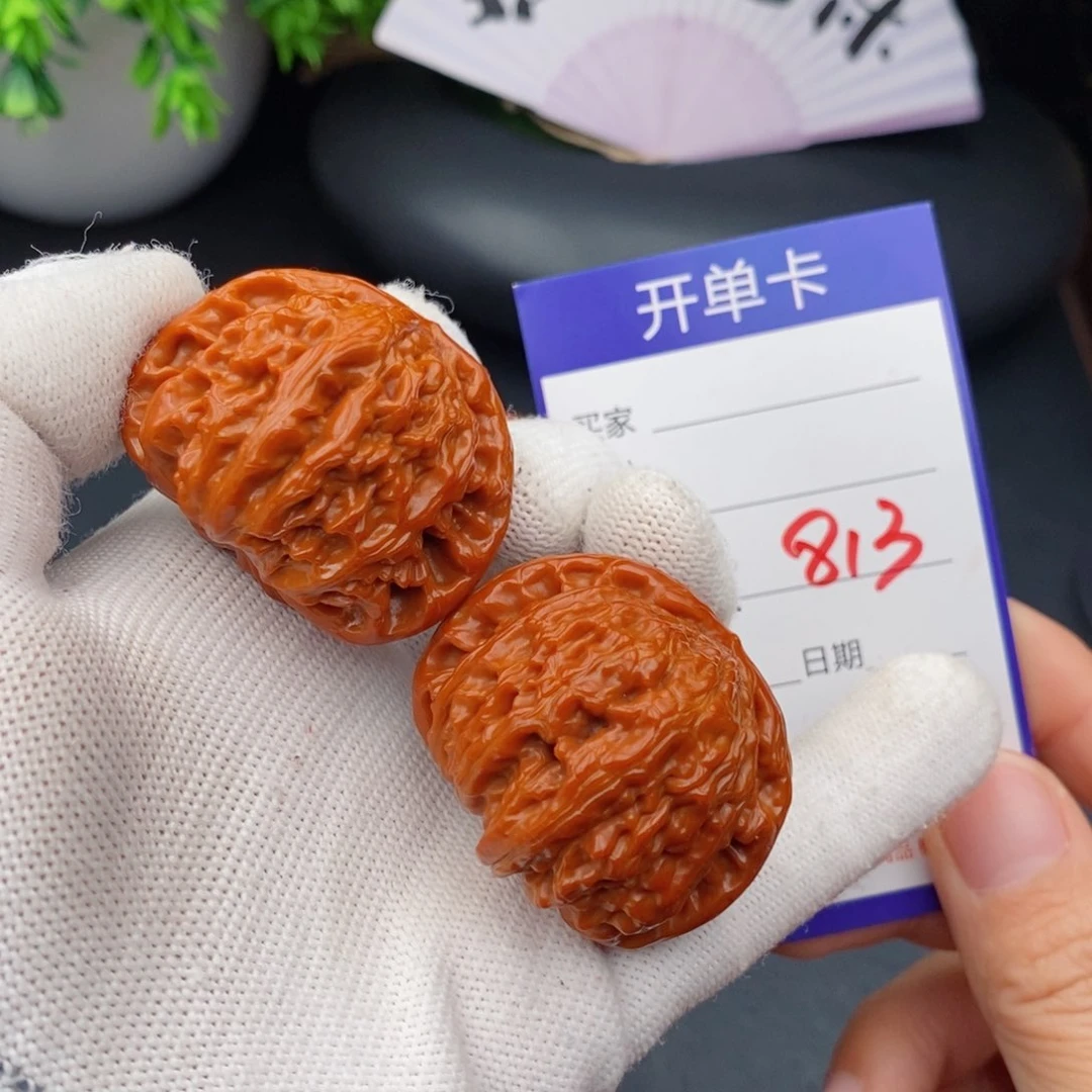 文玩核桃把件41球白813