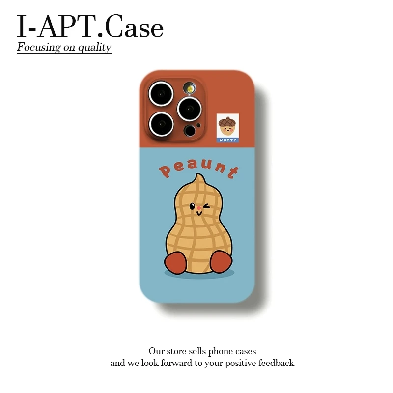 可爱花生菲林适用iPhone苹果16手机壳华为oppo小米vivo新款男女创