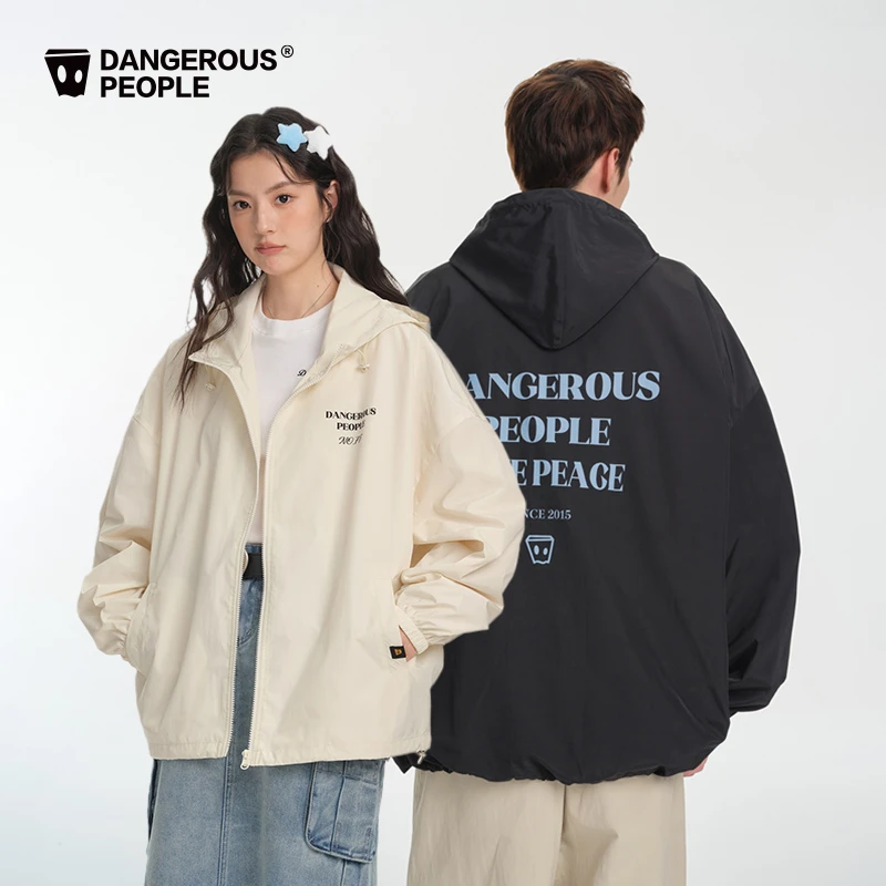 Dangerouspeople薛之谦dsp撞色字母户外夹克春季宽松百搭潮牌外套