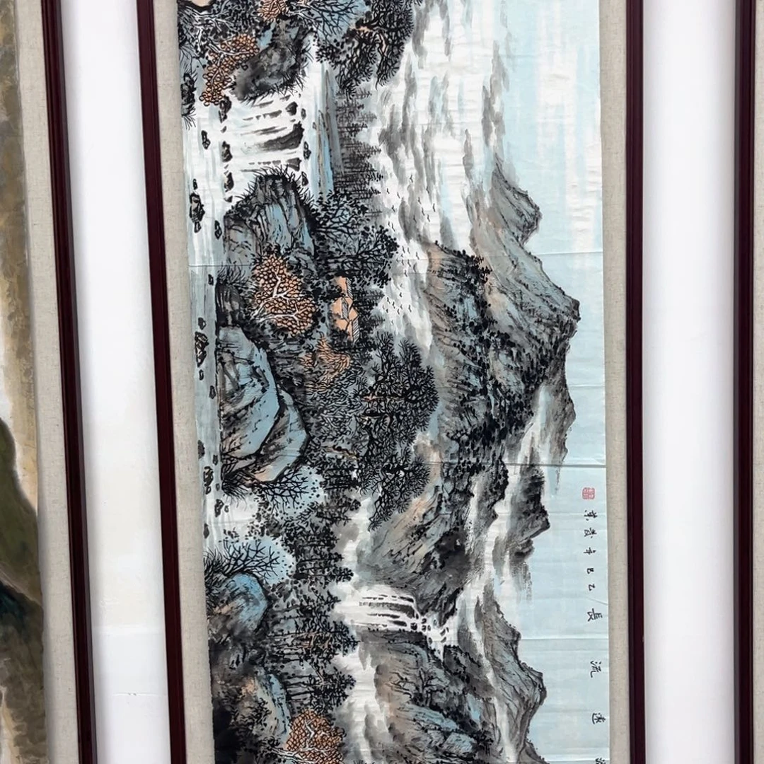 绿***山国画绘画作品多次参加全国