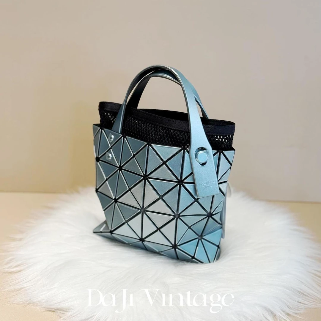 大吉中古/三宅一生金属绿四格mini手提包