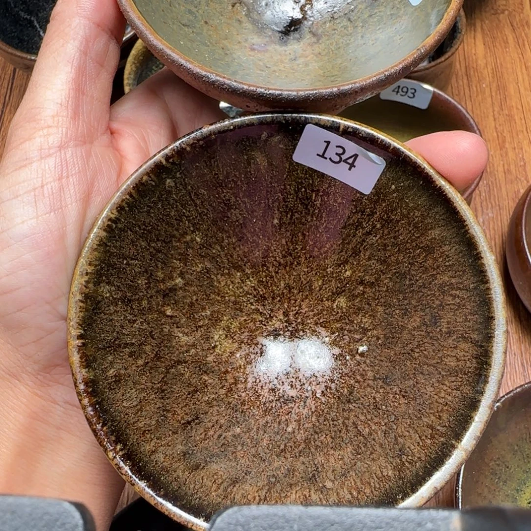 柴烧建盏茶盏茶杯395 134