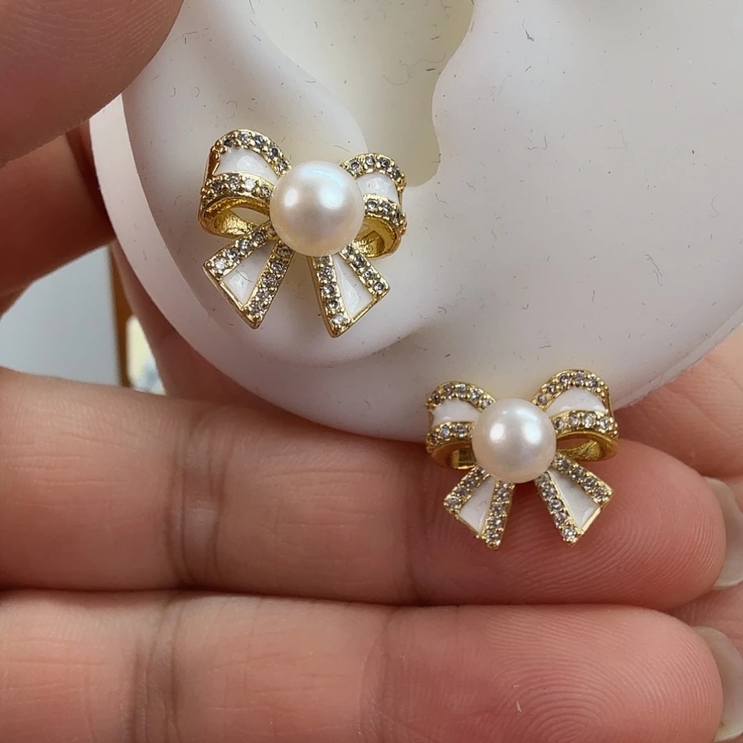 淡水珍珠耳饰未镶嵌114