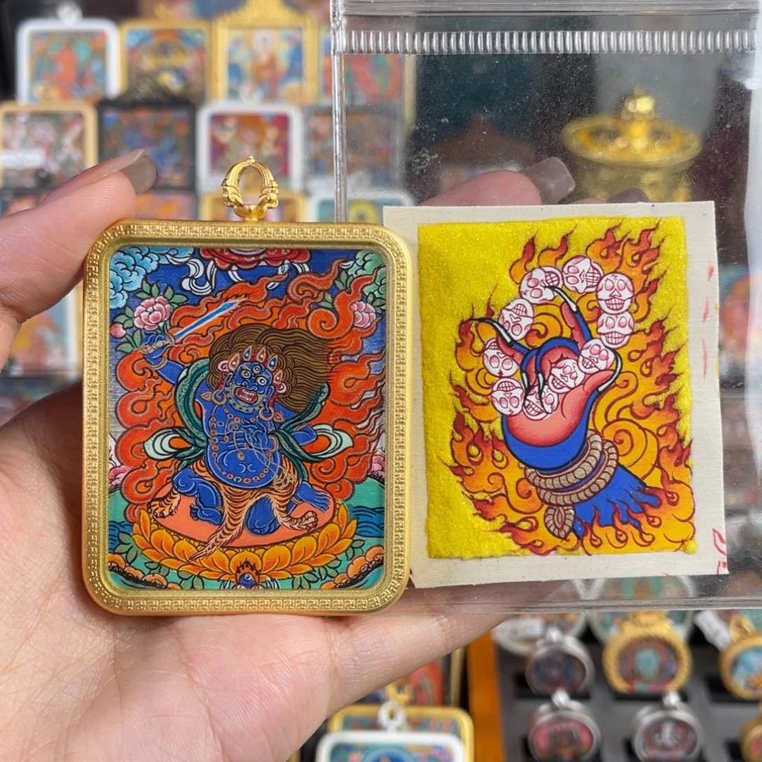 装裱画静**姜小鱼热贡手绘艺术
