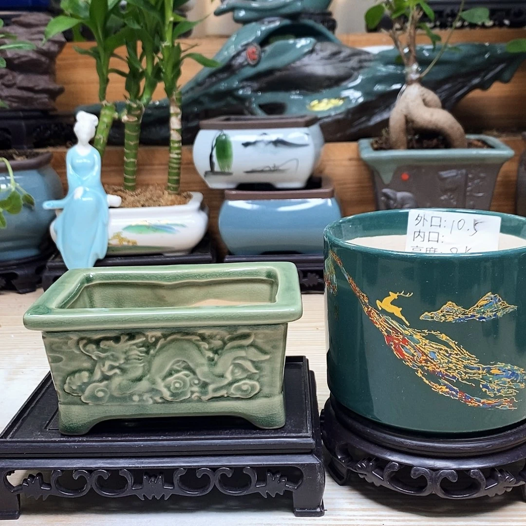紫砂花盆陶瓷艺术作品欣赏