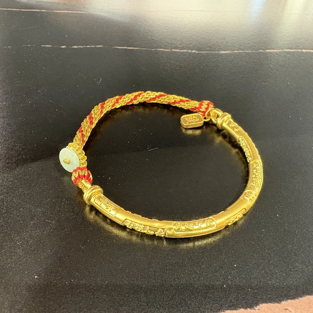 足金半镯DIY手编好运發