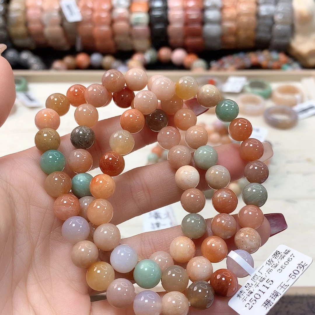 硅化珊瑚（珊瑚玉）手链未镶嵌茉*@546