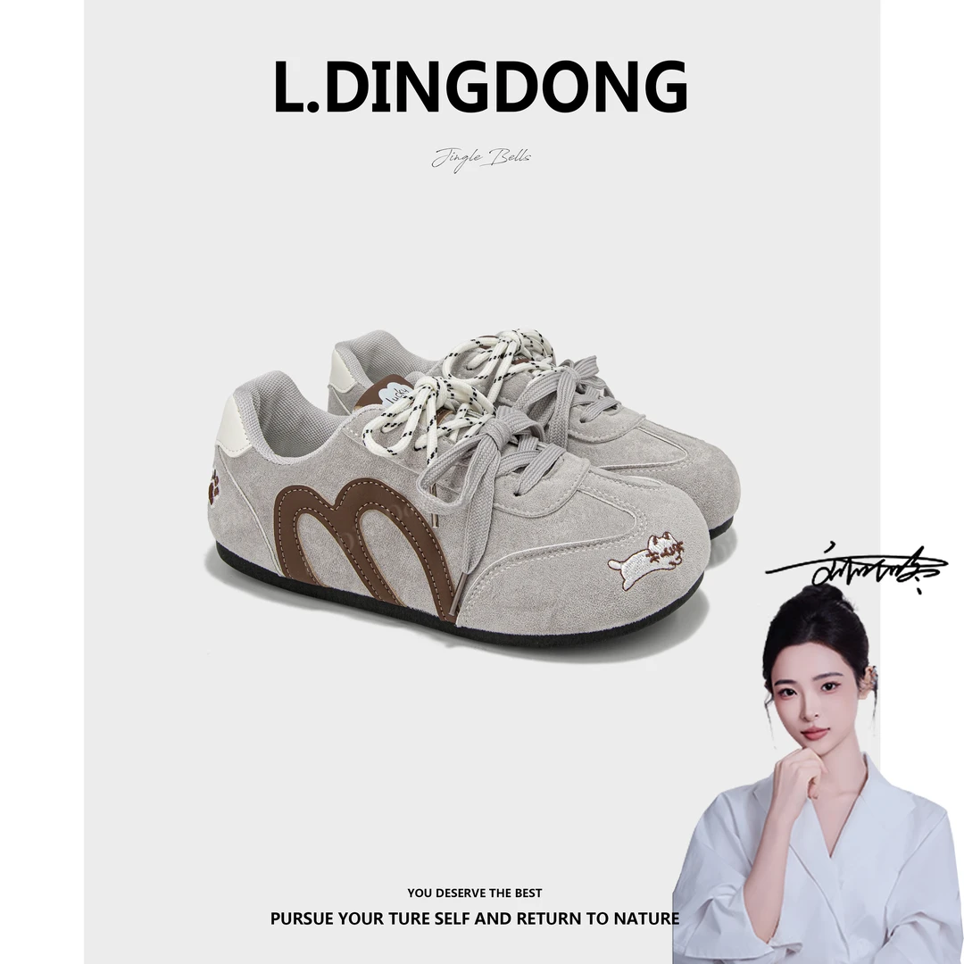 [刘叮咚女鞋】爆款百搭小众时尚潮流板鞋女2025新款轻便休闲阿甘鞋