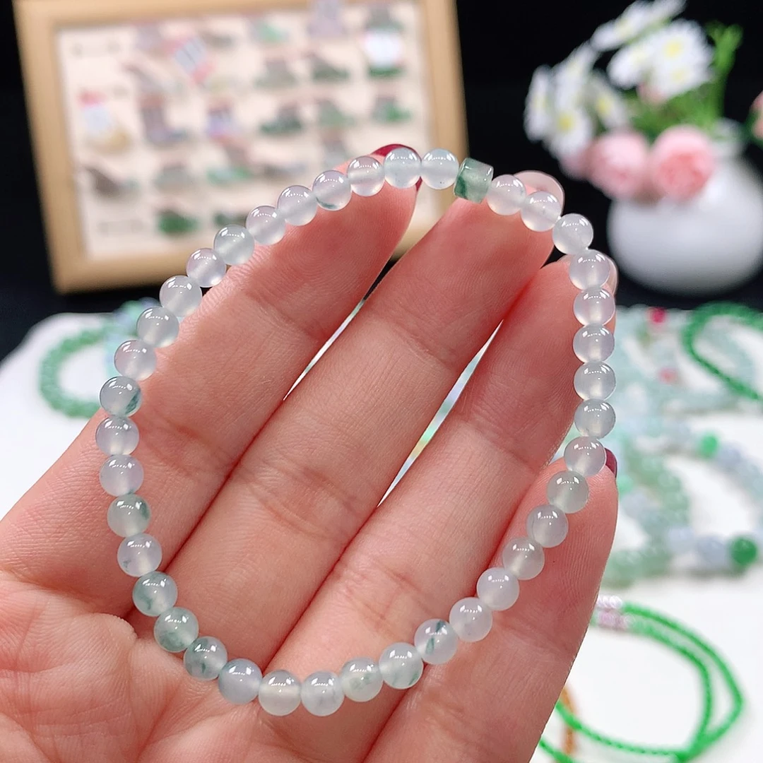 翡翠未镶嵌手链4.5mm