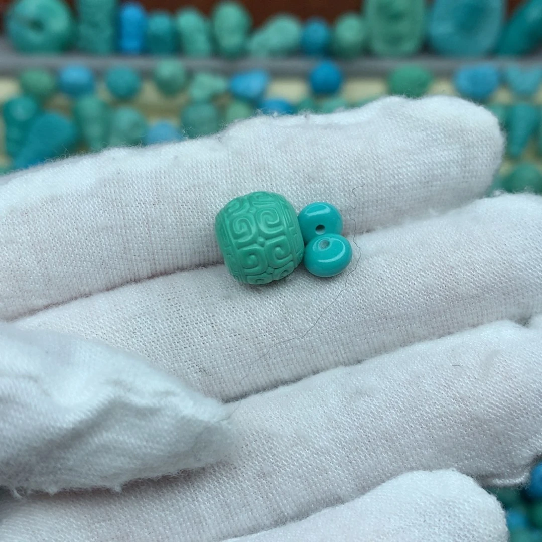 怡***6高瓷深绿回文老型珠尺寸11