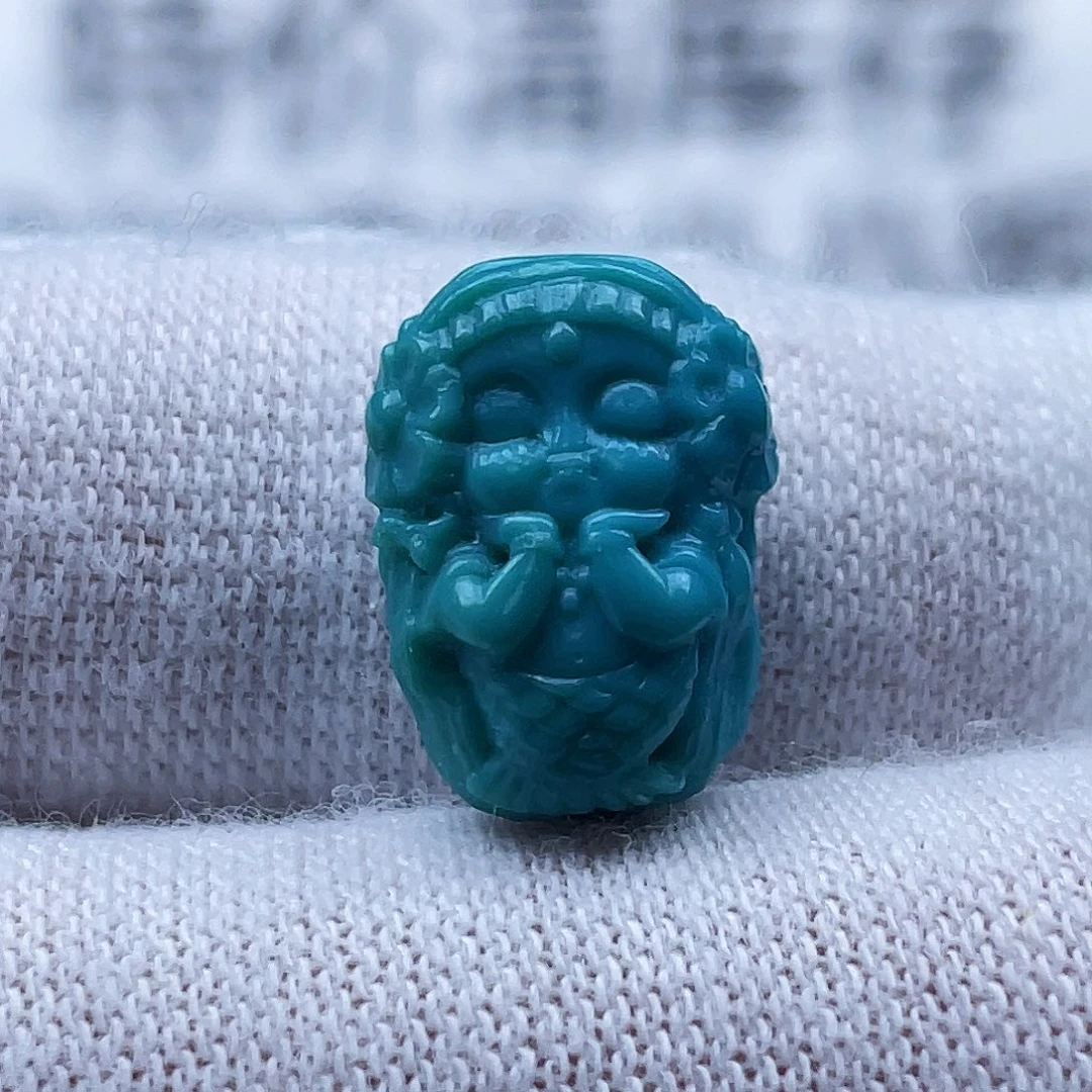 未镶嵌绿松石珠宝奇石卡10-13-7