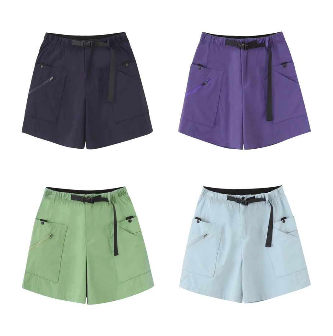 DQ-「夏日必备」2025春季新款女款质感简约透气纯色短裤IY-24005