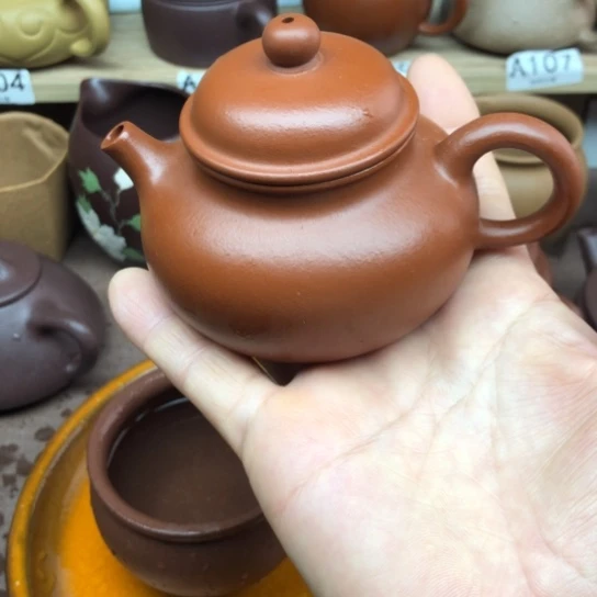 茶壶紫砂朱泥全手容天140豪升左右
