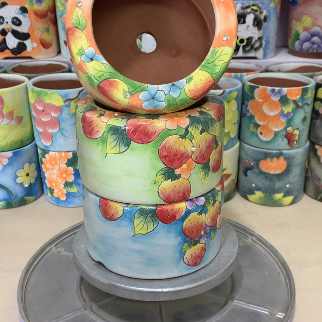 福利花盆，手绘花盆