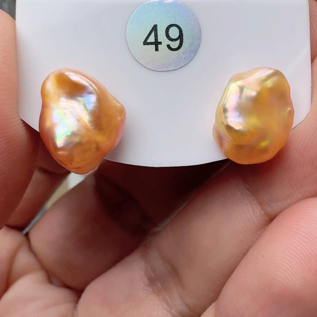 可***可银S925镶嵌淡水珍珠耳饰