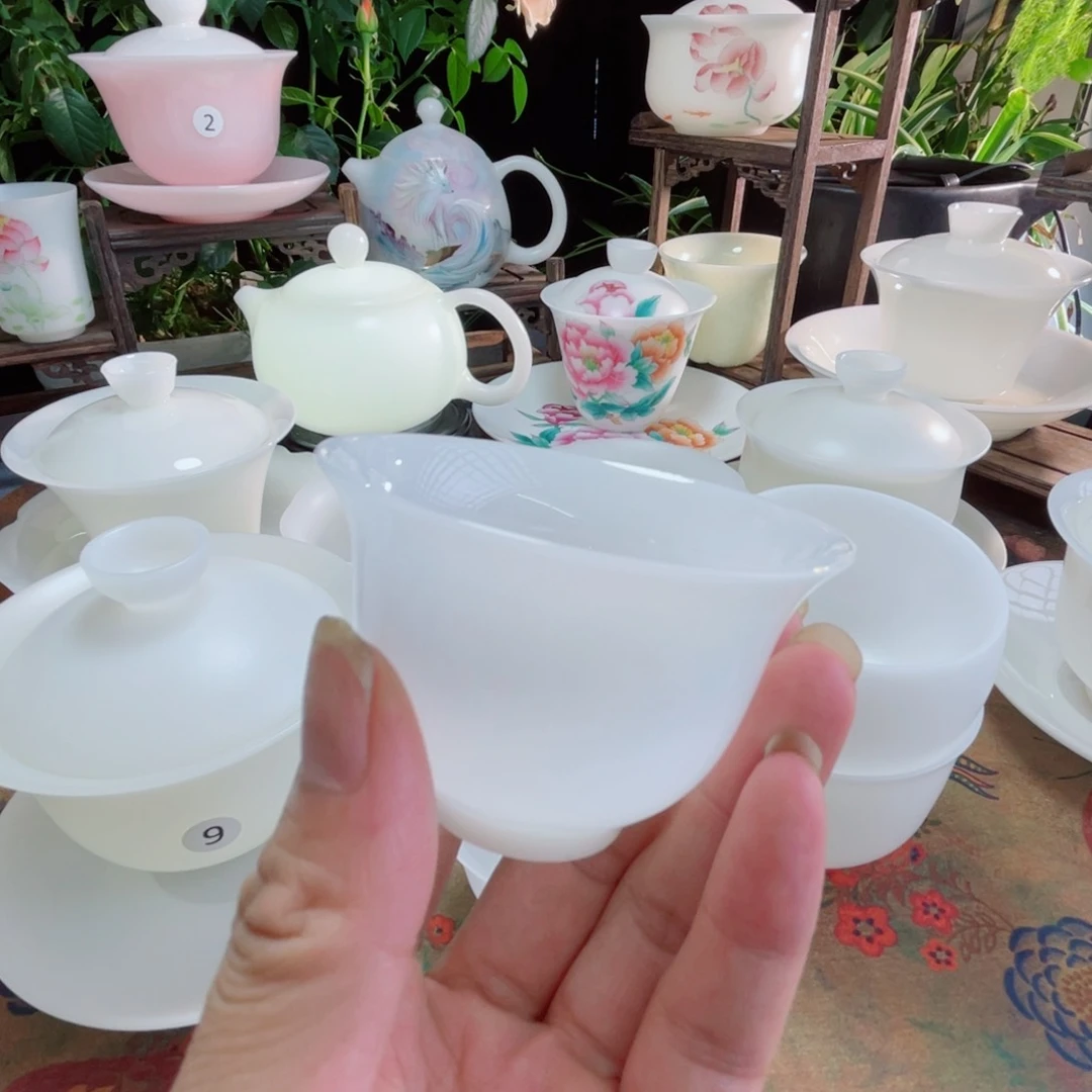 冰晶璞玉釉烧反口杯