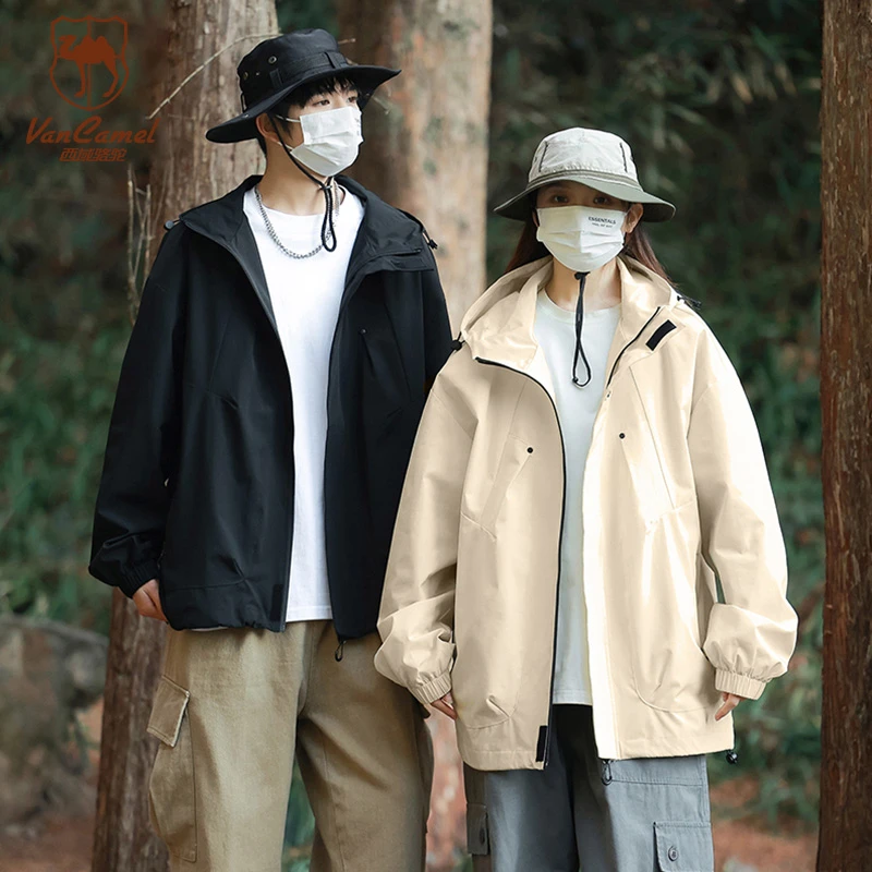 VANCAMEL/西域骆驼户外春秋情侣款夹克运动防风防寒外套KZL23745